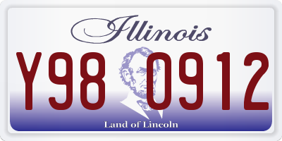 IL license plate Y980912