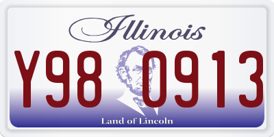 IL license plate Y980913
