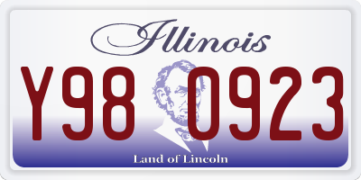 IL license plate Y980923