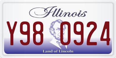 IL license plate Y980924