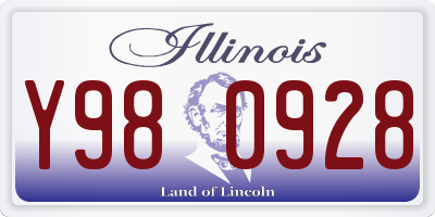 IL license plate Y980928