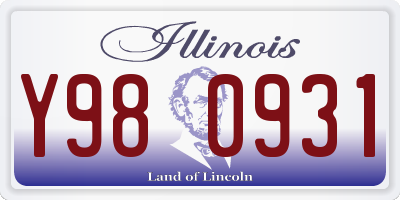 IL license plate Y980931