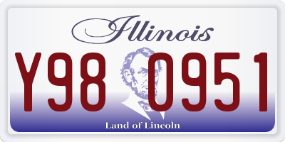 IL license plate Y980951