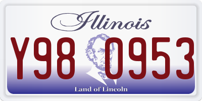 IL license plate Y980953