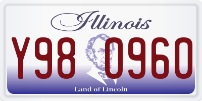 IL license plate Y980960