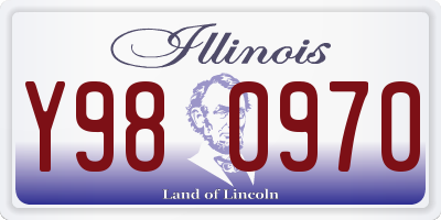 IL license plate Y980970