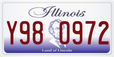 IL license plate Y980972