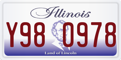 IL license plate Y980978