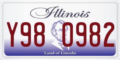 IL license plate Y980982