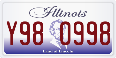 IL license plate Y980998