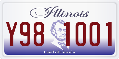IL license plate Y981001
