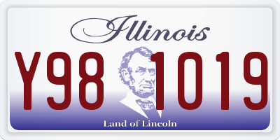 IL license plate Y981019