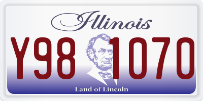 IL license plate Y981070