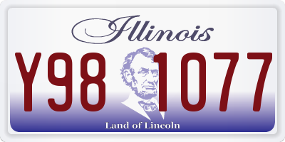 IL license plate Y981077