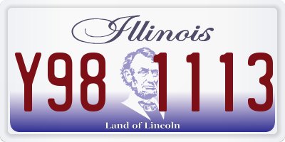 IL license plate Y981113