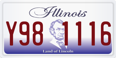 IL license plate Y981116