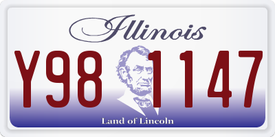 IL license plate Y981147