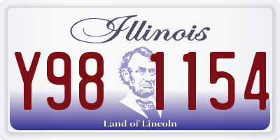 IL license plate Y981154
