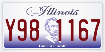 IL license plate Y981167
