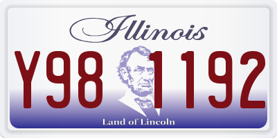 IL license plate Y981192