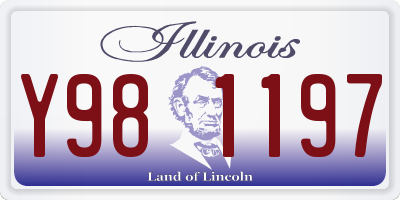 IL license plate Y981197