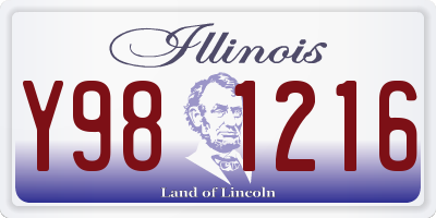 IL license plate Y981216