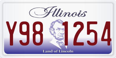 IL license plate Y981254