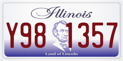 IL license plate Y981357