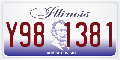 IL license plate Y981381