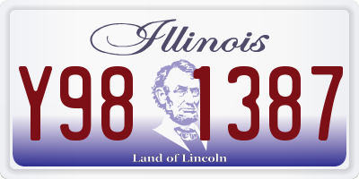 IL license plate Y981387