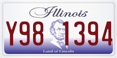 IL license plate Y981394