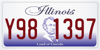 IL license plate Y981397