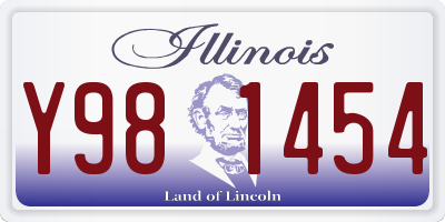 IL license plate Y981454