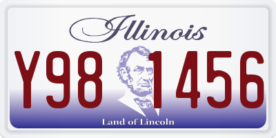 IL license plate Y981456