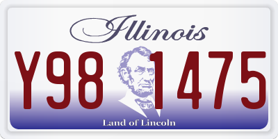 IL license plate Y981475