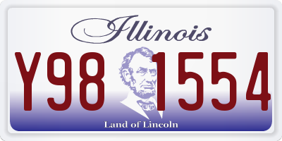 IL license plate Y981554