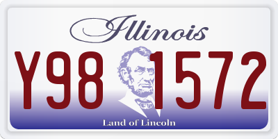 IL license plate Y981572