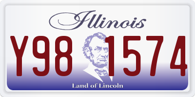 IL license plate Y981574