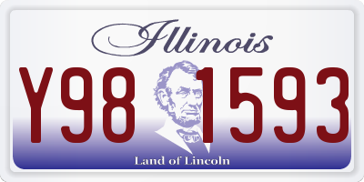 IL license plate Y981593