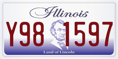 IL license plate Y981597