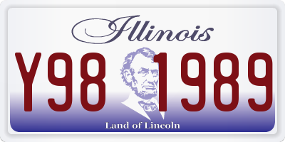 IL license plate Y981989