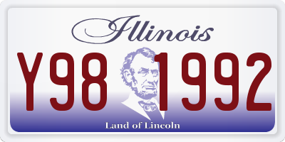 IL license plate Y981992