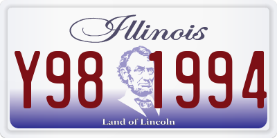 IL license plate Y981994