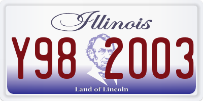 IL license plate Y982003
