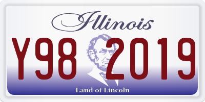 IL license plate Y982019