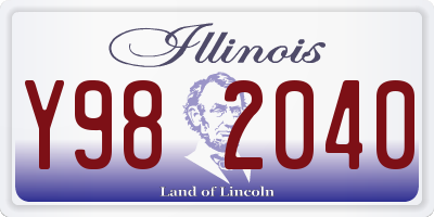 IL license plate Y982040