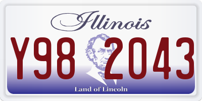 IL license plate Y982043
