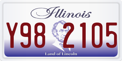 IL license plate Y982105