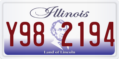 IL license plate Y982194