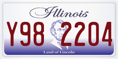 IL license plate Y982204